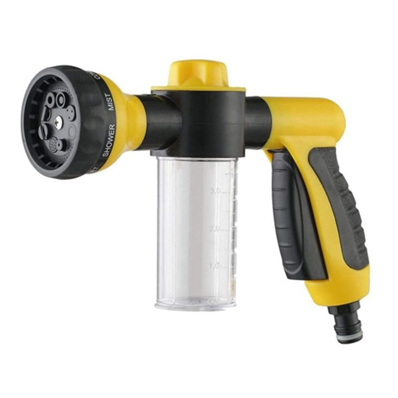 Pressure Hose Nozzle Foam Gun 8 In 1 Jet Spray, Perfect For Stress-Free Dog Bathing
